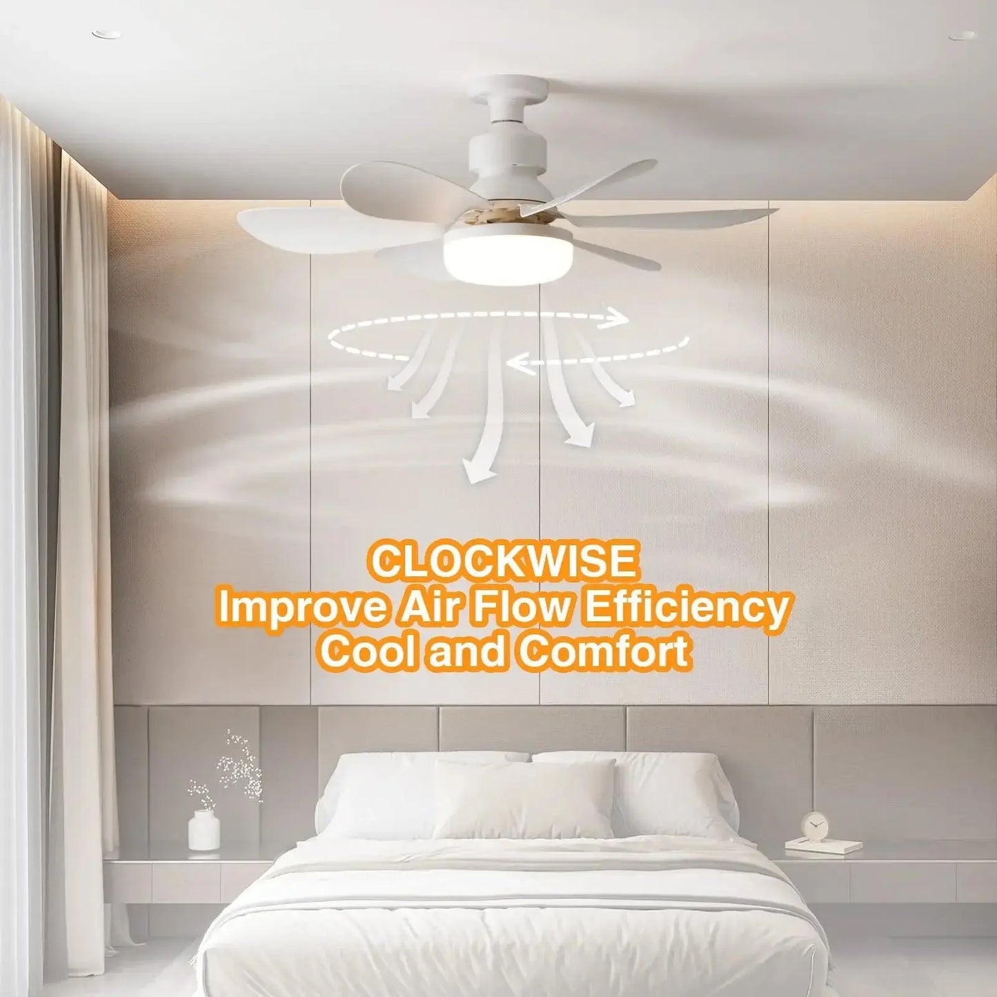 LED 40W ceiling fan light E27 with remote control for dimming, suitable for living room, study, household use, 85-265V Tech Triumph Shop