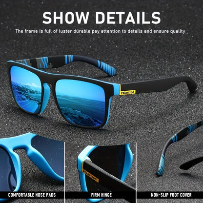 Fashion Vintage Square Polarized Sunglasses Men Women Driving Fishing Luxury Brand Designer Sun Glasses Driver's Eyewear UV400 Tech Triumph Shop