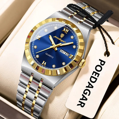 POEDAGAR Luxury Original Ladies Watch Luminous Waterproof Week Date Woman Wristwatch Stainless Steel Women Quartz Watches Female Tech Triumph Shop