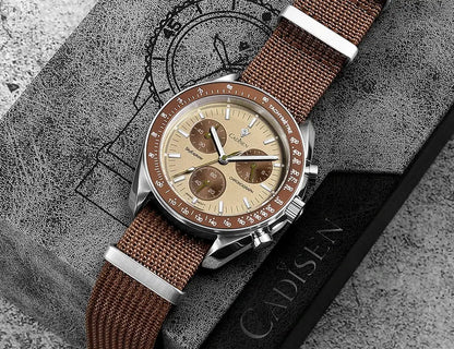 CADISEN New Men's Watches Luxury Quartz Wrist Watch For Men Sapphire AR Coated Tech Triumph Shop