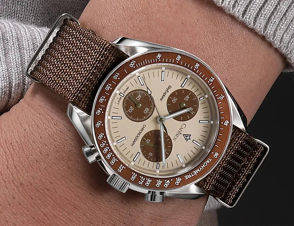 CADISEN New Men's Watches Luxury Quartz Wrist Watch For Men Sapphire AR Coated Tech Triumph Shop