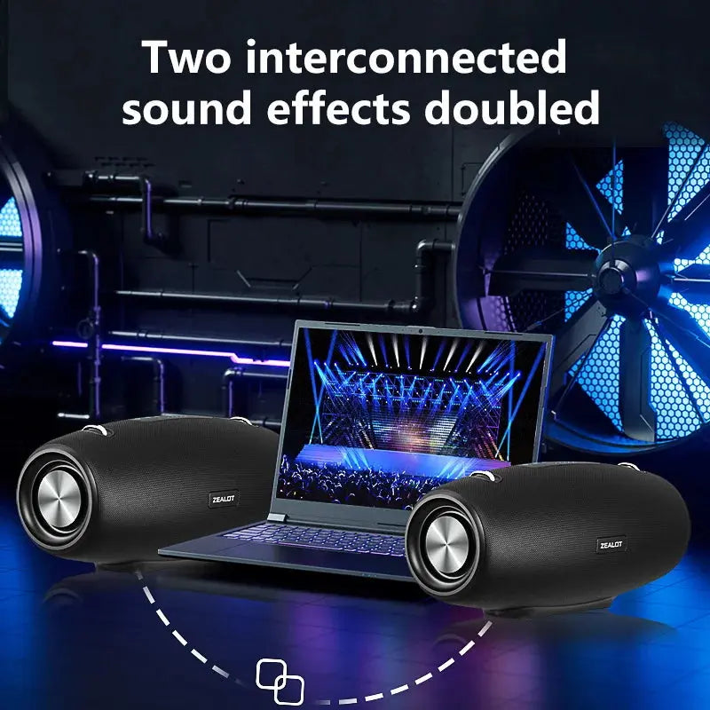 Zealot S67 Wireless Speaker WithShoulder Strap,Outdoor,Waterproof,Portable Speaker with Loud Stero and Booming Bass,40H Playtime - Tech Triumph Shop