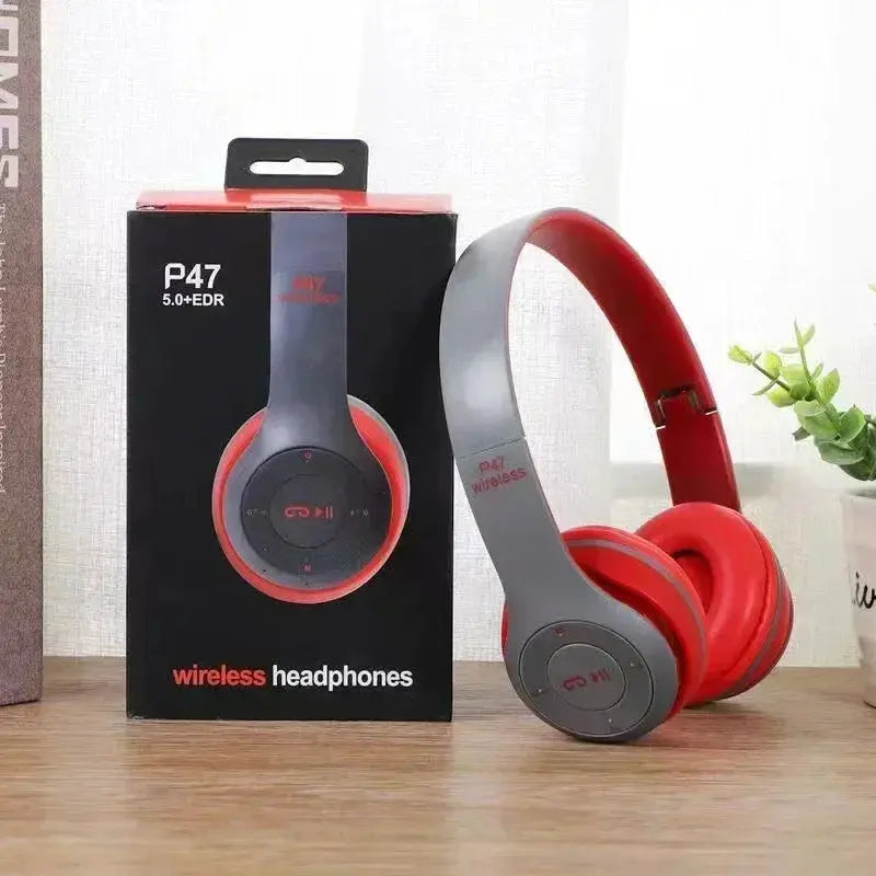 P47 Wireless bluetooth headphone With Mic Noise Cancelling Headsets Stereo Sound Earphones Sports Gaming Headphones Supports PC Tech Triumph Shop