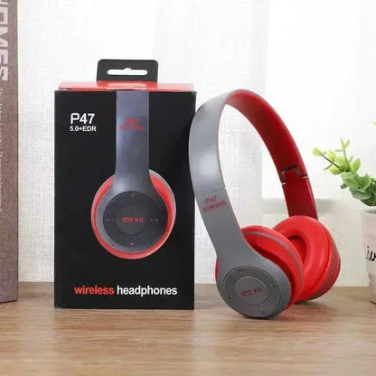 P47 Wireless bluetooth headphone With Mic Noise Cancelling Headsets Stereo Sound Earphones Sports Gaming Headphones Supports PC Tech Triumph Shop
