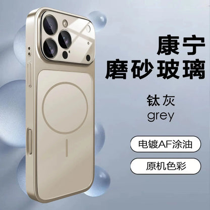 Original AG Nano Frosted Glass For Magsafe Phone Case For iPhone 17 Air 16 15 14 13 Pro Max Magnetic Wireless Charge Armor Cover - Tech Triumph Shop