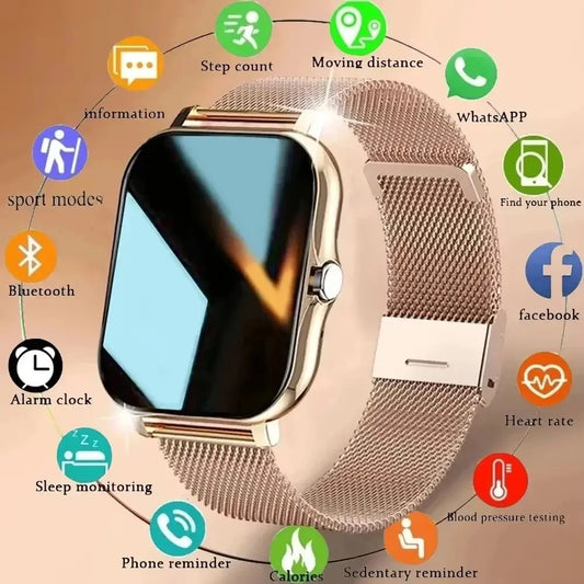 LAXASFIT 2025 New Smart Watch Bluetooth Talk Full Touch Screen Heart Rate Monitor Sports Fitness Smart Watch Men Women Gift - Tech Triumph Shop
