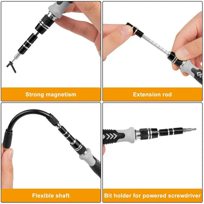 25/115/135/140 in1 Screwdriver Set  Magnetic Torx Phillips Screw Bit Kit  With Electrical Remover Wrench Repair Phone PC Tools Tech Triumph Shop