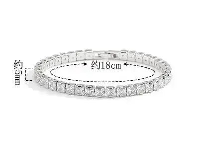 Solid 18K 14K Gold Moissanite Tennis Bracelet for Women D VVS1 Round 925 Sterling Silver Luxury Bracelet for Engagement Tech Triumph Shop