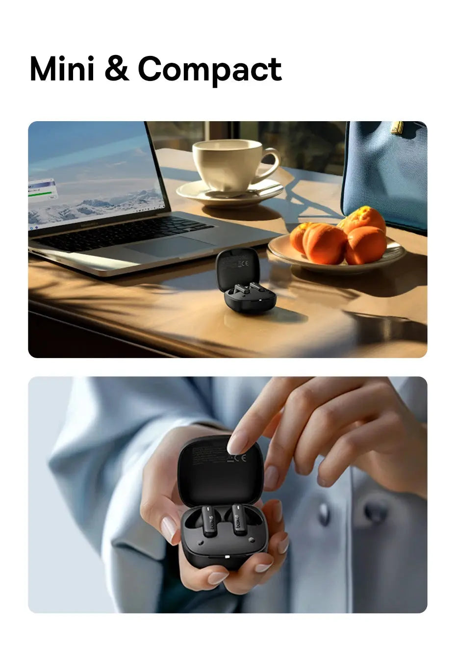 Baseus Bowie E19 Wireless Earphones Bluetooth 5.3 Big Bass 12mm Drivers IPX5 Waterproof Earbuds 33Hrs Battery Life Headphones Tech Triumph Shop