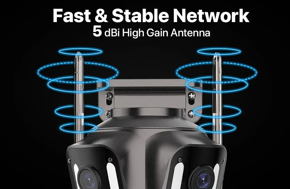 Three Screen WIFI IP Camera Outdoor 4K Dual Lens PTZ Camera Ai Human Detection IP66 Waterproof CCTV Video Security Camera iCsee Tech Triumph Shop