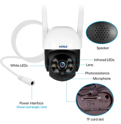 KERUI 5MP 8MP 4K PTZ WiFi IP Wireless Camera Tuya Smart Outdoor Home Security Dual Lens 10MP 5K Camera CCTV Video Surveillance Tech Triumph Shop