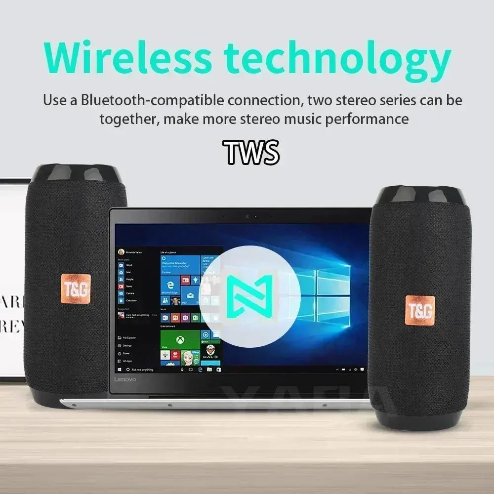 Portable Speaker Wireless  Bluetooth-compatible Subwoofer Outdoor Waterproof Loudspeaker Stereo Surround Support FM RadioTF - Tech Triumph Shop