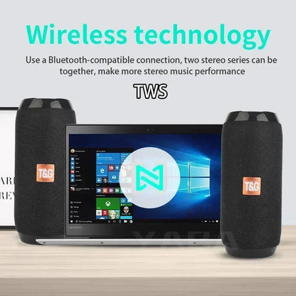 Portable Speaker Wireless  Bluetooth-compatible Subwoofer Outdoor Waterproof Loudspeaker Stereo Surround Support FM RadioTF - Tech Triumph Shop