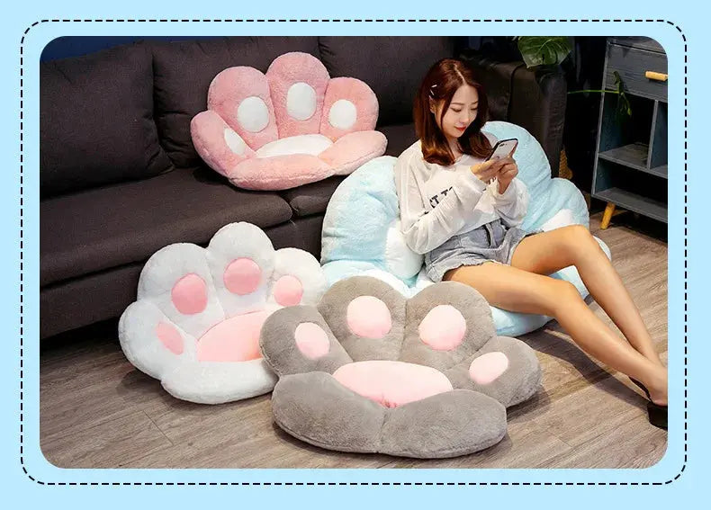 Cat Paw Chair Cushion Lovely Cat Paw CushionCat Paw Shape Chair Cushion Cozy Seat Pad Floor Cushion Seat Pillow Tech Triumph Shop