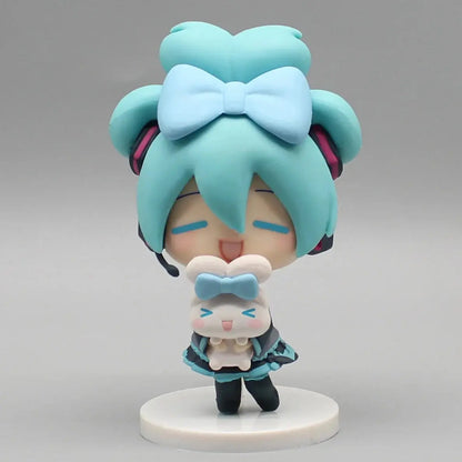 Hatsune Miku Anime Figurine Holding Cinnamoroll Bean Eyed Kawaii Tabletop Decorations Action Figures Doll Model Children ToyGift Tech Triumph Shop