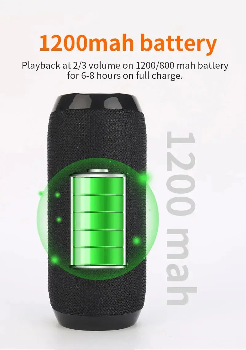 Portable Speaker Wireless  Bluetooth-compatible Subwoofer Outdoor Waterproof Loudspeaker Stereo Surround Support FM RadioTF - Tech Triumph Shop