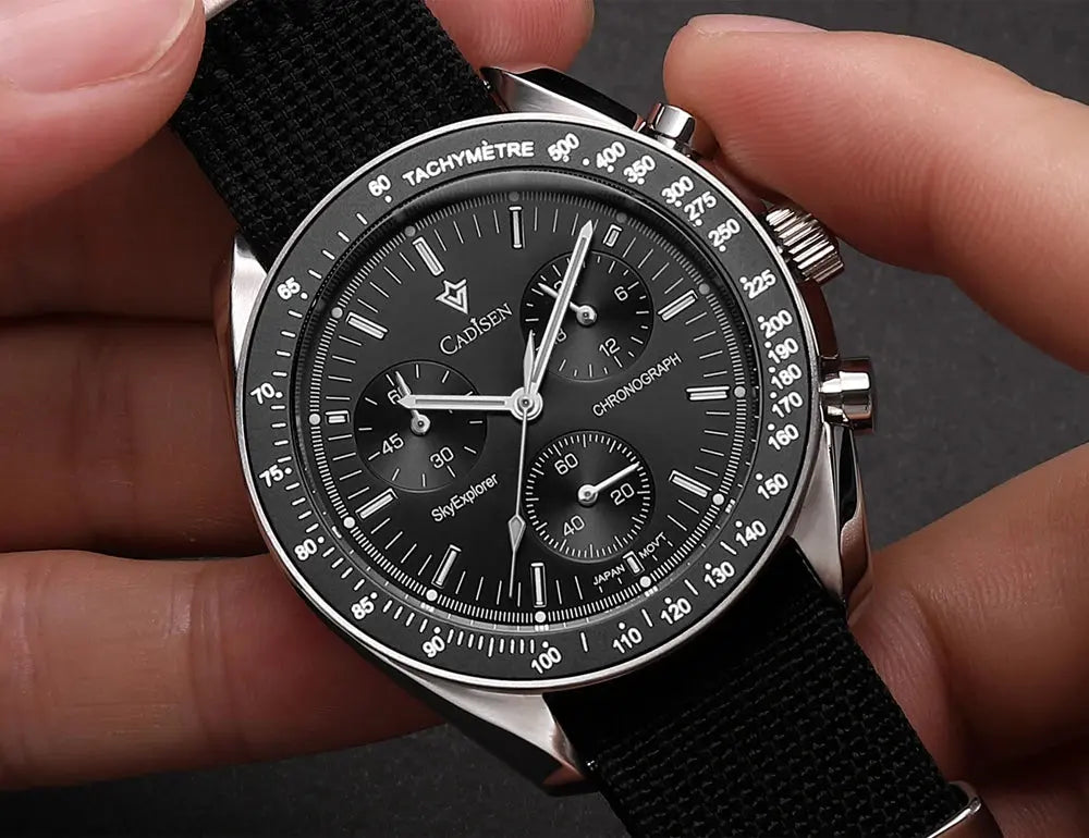 CADISEN New Men's Watches Luxury Quartz Wrist Watch For Men Sapphire AR Coated Tech Triumph Shop