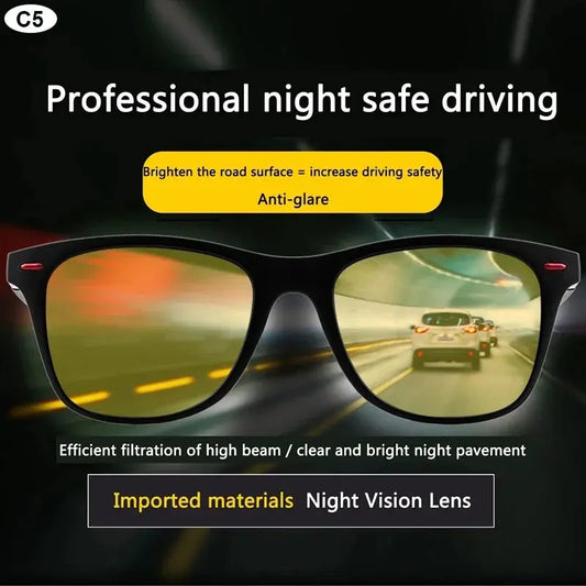 Night Vision Glasses PC Frame Polarized Sunglasses Men Outdoor Sport Sun Glasses Day Night Vision Driver Night Glasses Goggles Tech Triumph Shop