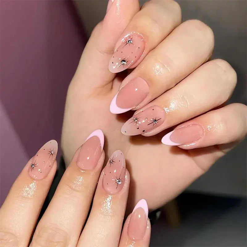 White French Press on Nails 3D Bowknot Fake Nails Tips Full Cover Wearable False Nails for Women and Girls DIY Manicure 24Pcs Tech Triumph Shop
