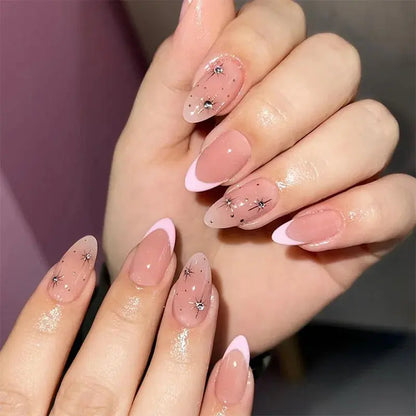 White French Press on Nails 3D Bowknot Fake Nails Tips Full Cover Wearable False Nails for Women and Girls DIY Manicure 24Pcs Tech Triumph Shop