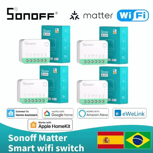 Sonoff Mini R4 Matter WiFi Smart Home Light Switch Sonoff Mini R4 Extreme Matter Relay Work with Alexa Google Home Homekit Tech Triumph Shop