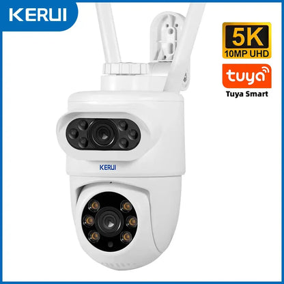 KERUI 5MP 8MP 4K PTZ WiFi IP Wireless Camera Tuya Smart Outdoor Home Security Dual Lens 10MP 5K Camera CCTV Video Surveillance Tech Triumph Shop