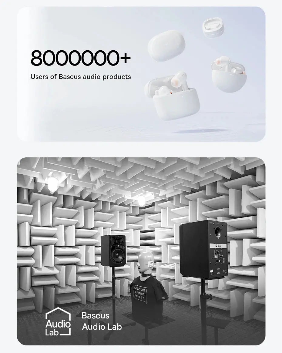 Baseus Bowie E19 Wireless Earphones Bluetooth 5.3 Big Bass 12mm Drivers IPX5 Waterproof Earbuds 33Hrs Battery Life Headphones Tech Triumph Shop