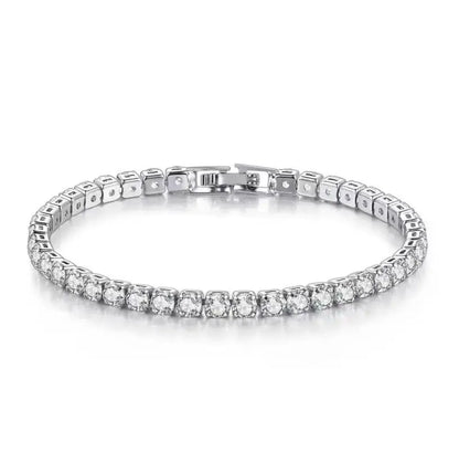Solid 18K 14K Gold Moissanite Tennis Bracelet for Women D VVS1 Round 925 Sterling Silver Luxury Bracelet for Engagement Tech Triumph Shop