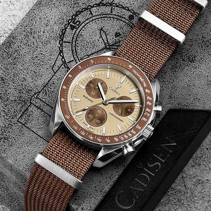 CADISEN New Men's Watches Luxury Quartz Wrist Watch For Men Sapphire AR Coated Tech Triumph Shop