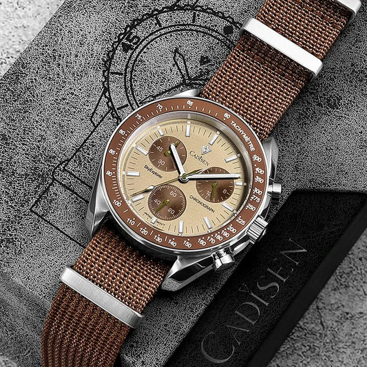 CADISEN New Men's Watches Luxury Quartz Wrist Watch For Men Sapphire AR Coated Tech Triumph Shop