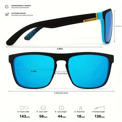 Fashion Vintage Square Polarized Sunglasses Men Women Driving Fishing Luxury Brand Designer Sun Glasses Driver's Eyewear UV400 Tech Triumph Shop