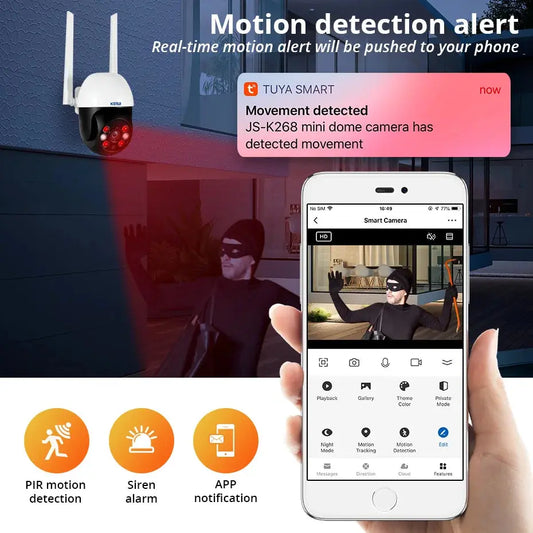 KERUI 5MP 8MP 4K PTZ WiFi IP Wireless Camera Tuya Smart Outdoor Home Security Dual Lens 10MP 5K Camera CCTV Video Surveillance Tech Triumph Shop