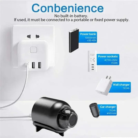 1080P New X5 Mini Camera Clear Night Vision Light weight Portable Premium Cams Motion Detection Wireless Surveillance Camera Tech Triumph Shop