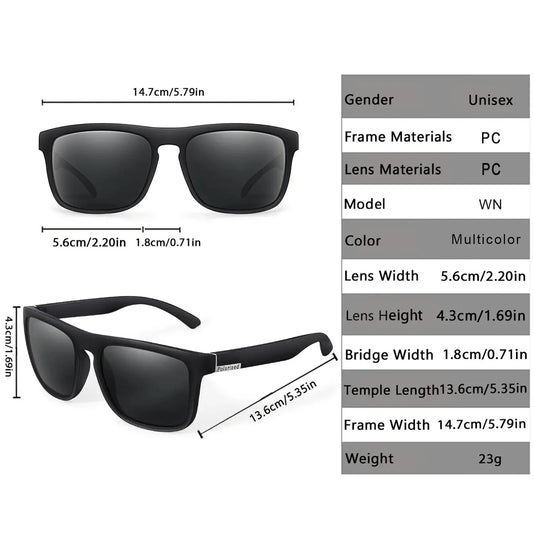 Retro Style Square Frame Polarized Cycling Sunglasses Men Night Vision Car Driving Sunglass Dirt Bike Motorcycle Glasses UV400 Tech Triumph Shop