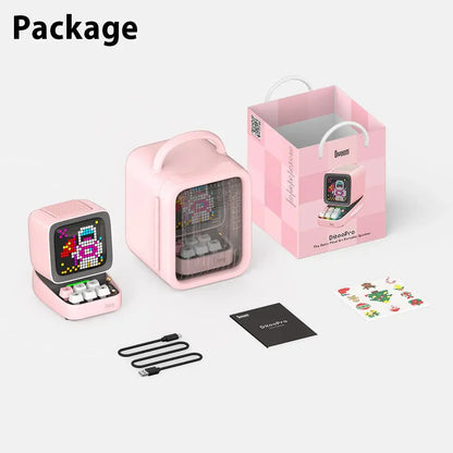 Divoom Ditoo-Pro Retro Pixel Art Bluetooth Portable Speaker Alarm Clock DIY LED Display Board, Cute Gift Home Light Decoration Tech Triumph Shop