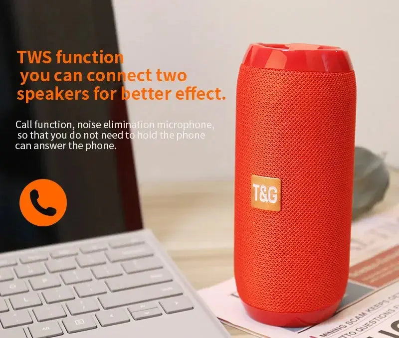 Portable Speaker Wireless  Bluetooth-compatible Subwoofer Outdoor Waterproof Loudspeaker Stereo Surround Support FM RadioTF - Tech Triumph Shop