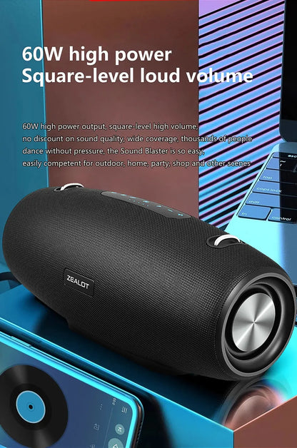 Zealot S67 Wireless Speaker WithShoulder Strap,Outdoor,Waterproof,Portable Speaker with Loud Stero and Booming Bass,40H Playtime - Tech Triumph Shop