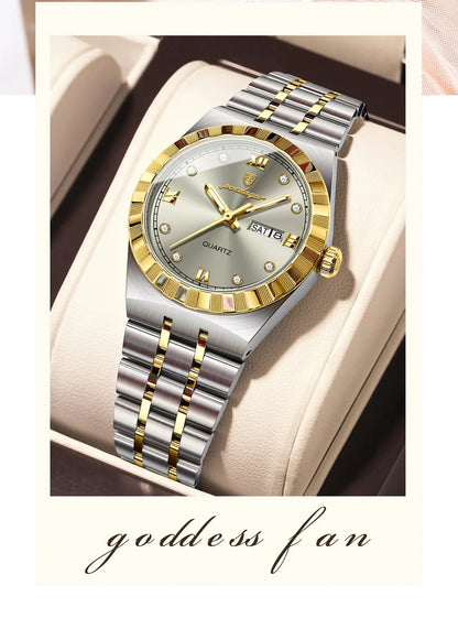POEDAGAR Luxury Original Ladies Watch Luminous Waterproof Week Date Woman Wristwatch Stainless Steel Women Quartz Watches Female Tech Triumph Shop