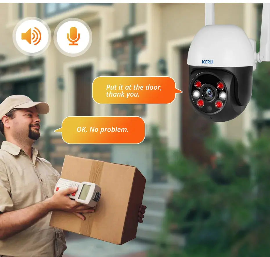 KERUI 5MP 8MP 4K PTZ WiFi IP Wireless Camera Tuya Smart Outdoor Home Security Dual Lens 10MP 5K Camera CCTV Video Surveillance Tech Triumph Shop