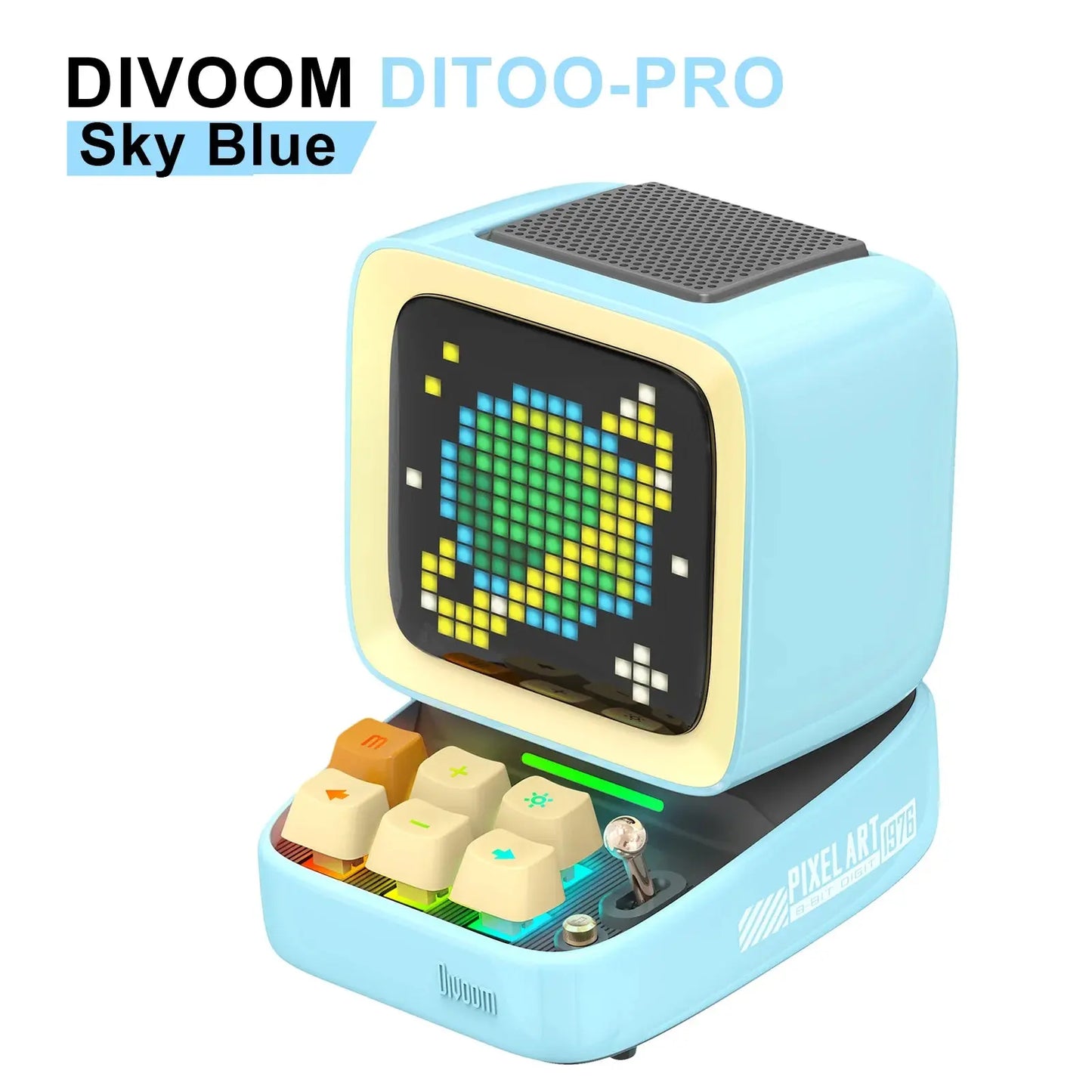 Divoom Ditoo-Pro Retro Pixel Art Bluetooth Portable Speaker Alarm Clock DIY LED Display Board, Cute Gift Home Light Decoration Tech Triumph Shop