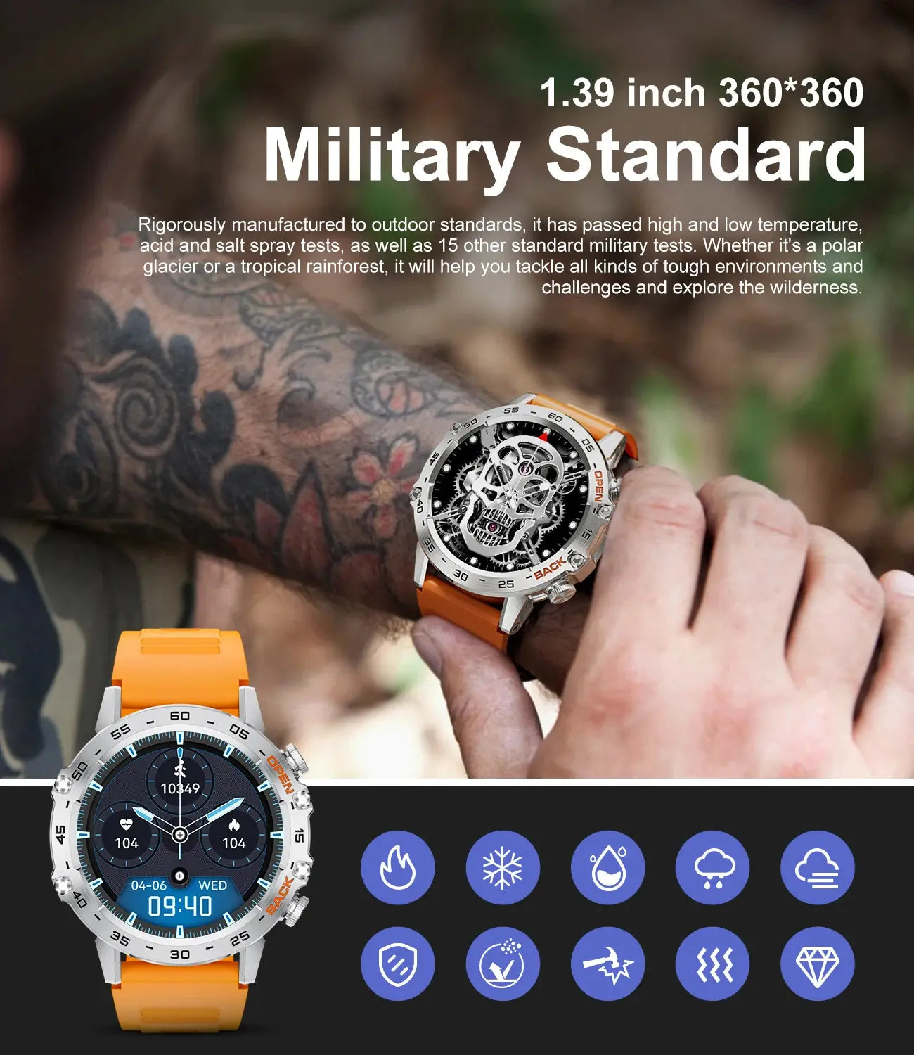 LIGE New1.39" Bluetooth Call Smart Watch Men Outdoor Sport Fitness Heart Rate Health Monitoring Smartwatch for Android IOS Phone Tech Triumph Shop