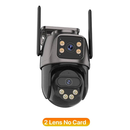 Three Screen WIFI IP Camera Outdoor 4K Dual Lens PTZ Camera Ai Human Detection IP66 Waterproof CCTV Video Security Camera iCsee Tech Triumph Shop