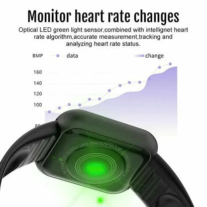 Multifunctional Smart Watch Men Women Bluetooth Connected Phone Music Fitness Sports Bracelet Sleep Monitor Y68 Smartwatch D20 - Tech Triumph Shop