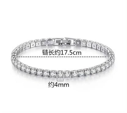 Solid 18K 14K Gold Moissanite Tennis Bracelet for Women D VVS1 Round 925 Sterling Silver Luxury Bracelet for Engagement Tech Triumph Shop