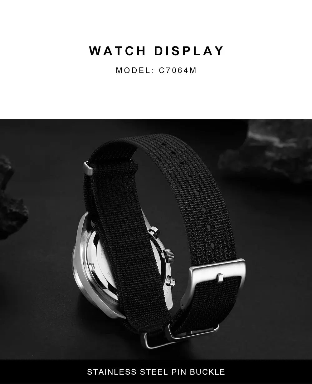 CADISEN New Men's Watches Luxury Quartz Wrist Watch For Men Sapphire AR Coated Tech Triumph Shop