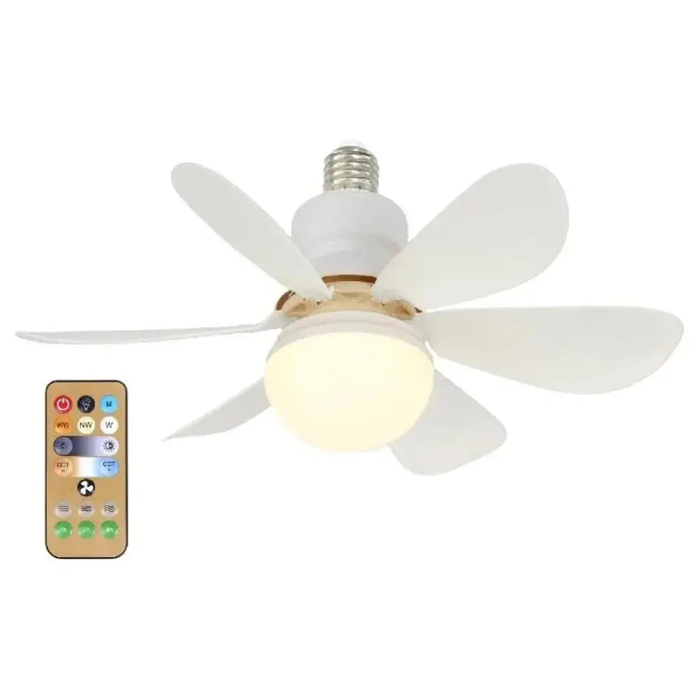 LED 40W ceiling fan light E27 with remote control for dimming, suitable for living room, study, household use, 85-265V Tech Triumph Shop
