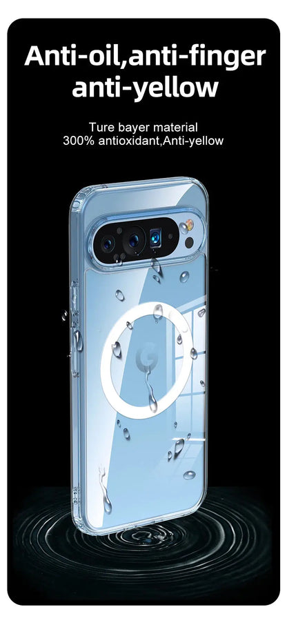 For Google Pixel 9 Pro XL 8 7 Pro 8a 7a Magsafe Case Matte White & Clear Wireless Charging Shockproof Magnetic Armor Cover Tech Triumph Shop