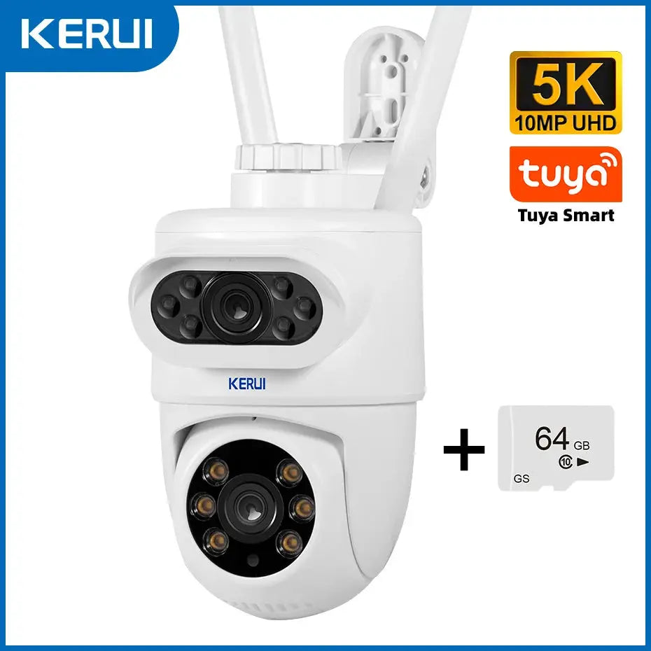 KERUI 5MP 8MP 4K PTZ WiFi IP Wireless Camera Tuya Smart Outdoor Home Security Dual Lens 10MP 5K Camera CCTV Video Surveillance Tech Triumph Shop