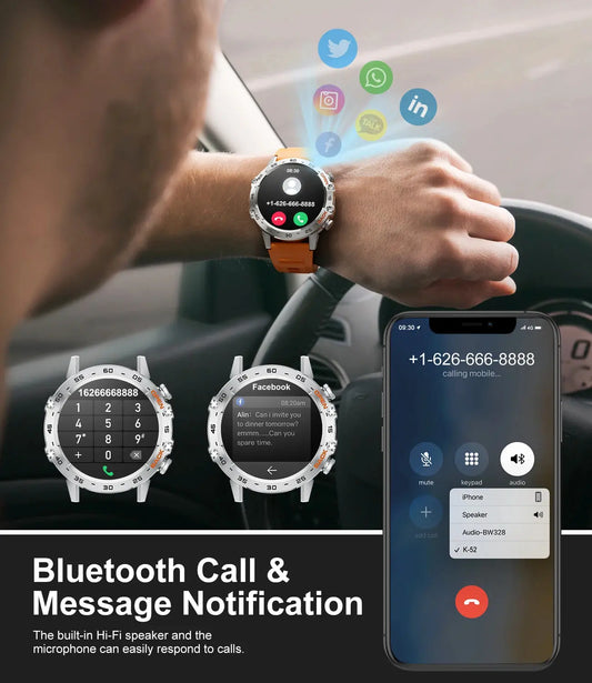 LIGE New1.39" Bluetooth Call Smart Watch Men Outdoor Sport Fitness Heart Rate Health Monitoring Smartwatch for Android IOS Phone Tech Triumph Shop