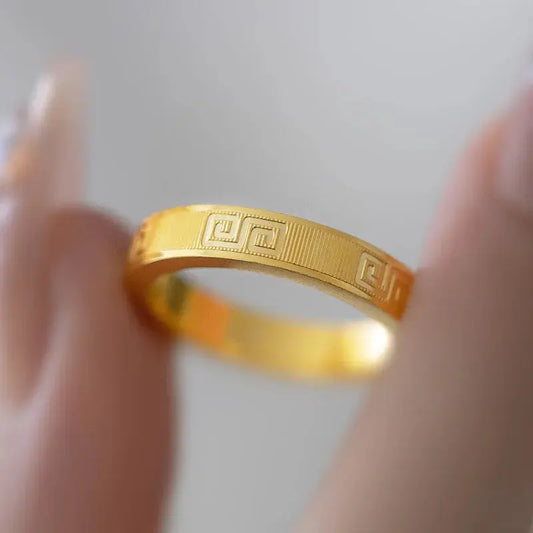 100% Original 18K Gold Jewelry Rings for Women Wedding Rings Bohemia Engagement Irregular Anillos Mujer 18 K Gold with Box Tech Triumph Shop